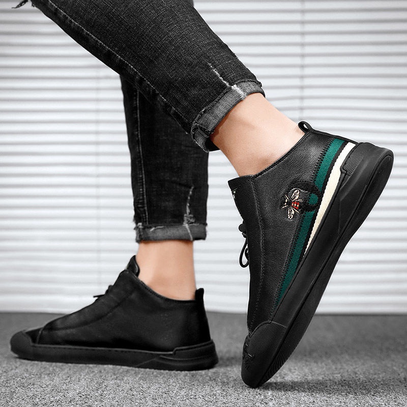 Giày Thể Thao Da Chống Dầu Thời Trang Châu Âu Cho Nam