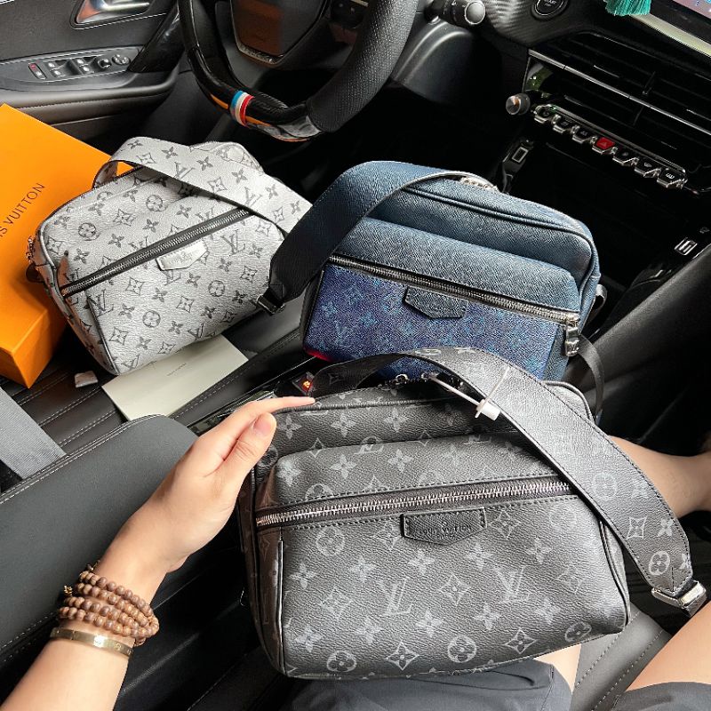 Túi nam đeo chéo LV messen..sz25cm phom đẹp logo sắc nét 3 màu(đen,bạc,xanh)fullbox hóa đơn
