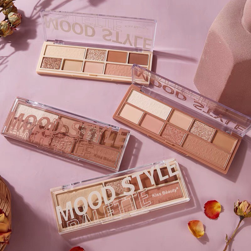 Bảng phấn mắt 8 màu KISS BEAUTY Mood Style Palette xinh xắn thời thượng KISS16 | BigBuy360 - bigbuy360.vn