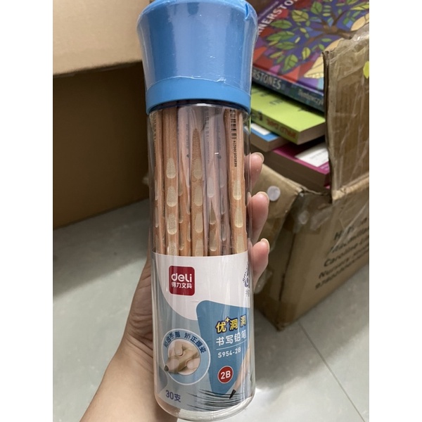 Bút chì định vị Deli hộp 30 bút tặng gọt chì