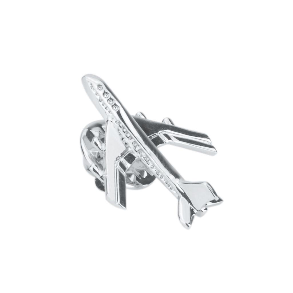 Ghim Cài Áo Hình Máy Bay Phản Lực Bằng Đồng Mạ Bạc