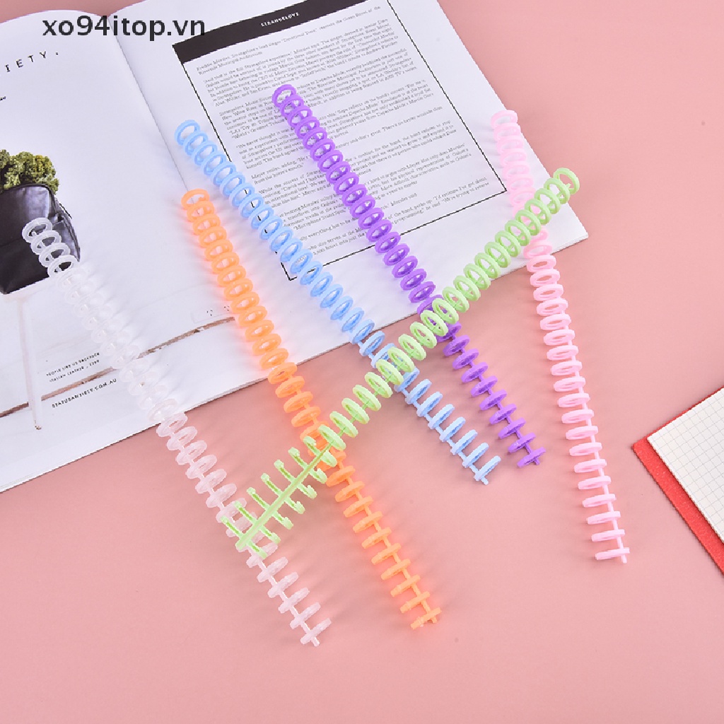 Xoitop Set 10 Vòng Kẹp Giấy Xoắn 30 Lỗ Cố Định Album Ảnh