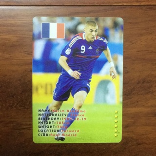 Thẻ cầu thủ bóng đá Benzema