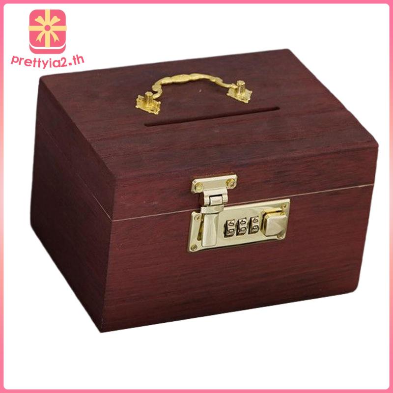 Ống Heo Tiết Kiệm 2 Ngăn Có Khóa Mật Khẩu Phong Cách Vintage