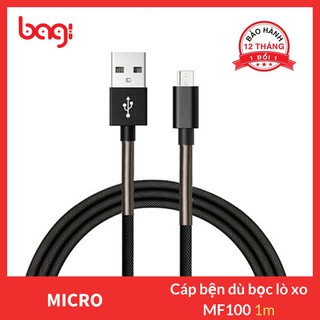 [BAGI] CÁP BAGI MICRO 1M BỆN DÙ CÓ LÒ XO 2 ĐẦU NGĂN CHẶN ĐỨT GÃY MF100 - BH 12 THÁNG