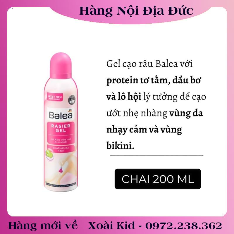 Kem dưỡng da sau cạo wax lông, ức chế mọc lông Balea Đức- Nội địa Đức Đủ Bill