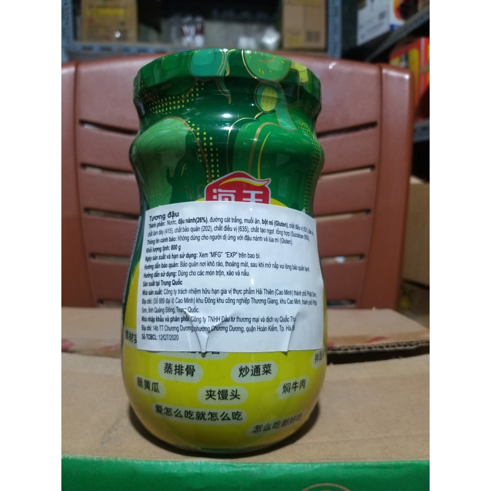 8 hộp Tương đậu nành Hải Thiên 800g- 1thùng 8 hộp
