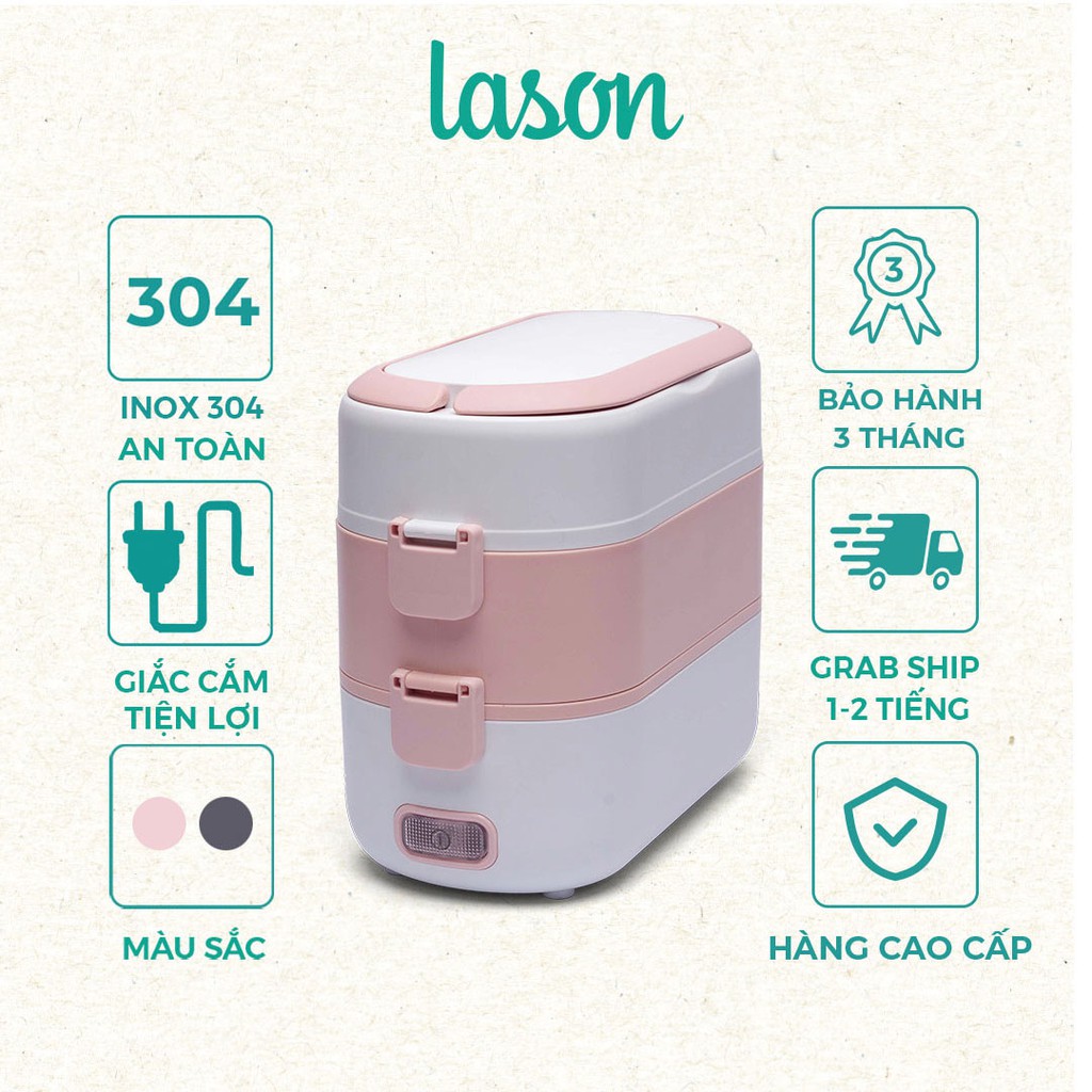 Hộp cơm cắm điện Ministyle Lason, cà men hâm nóng, cặp lồng nấu cơm