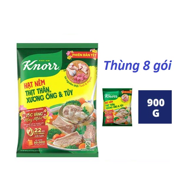 Thùng 8 Túi x 900g Hạt Nêm Knorr Thịt Thăn, Xương Ống và Tủy