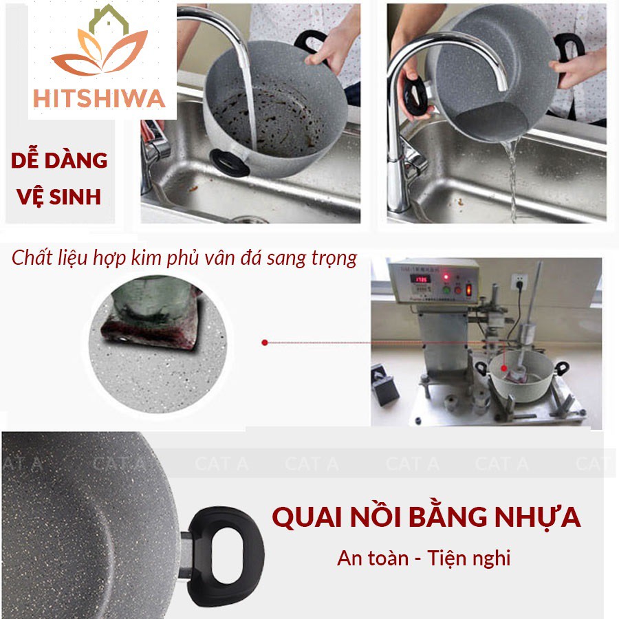 Nồi vân đá đáy từ chống dính TFFP-577 độ bền cao, dẫn nhiệt tôt, tiện dụng, nấu ăn nhanh - 28cm