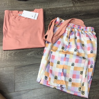 Bộ nữ áo cotton quần lụa