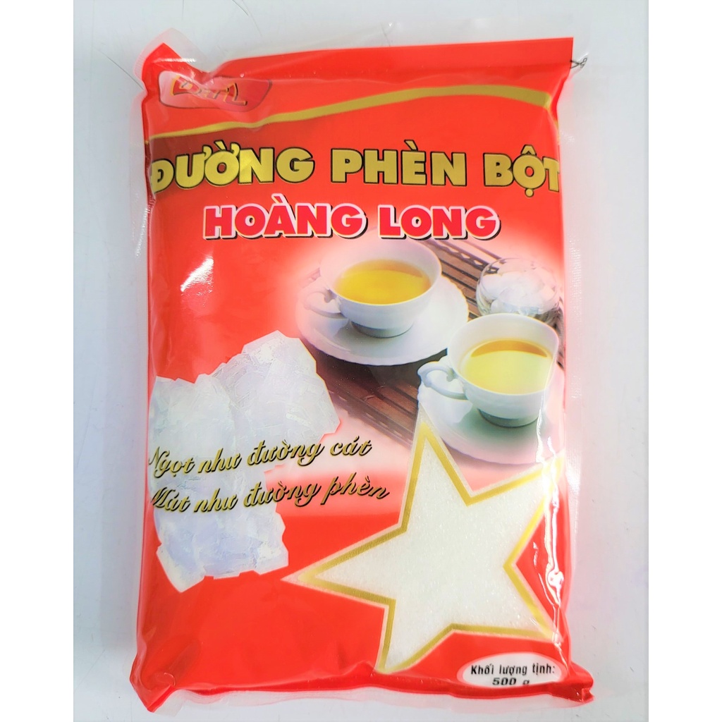 [Túi ĐỎ 500g] ĐƯỜNG PHÈN BỘT [VN] HOÀNG LONG Rock Sugar Powder