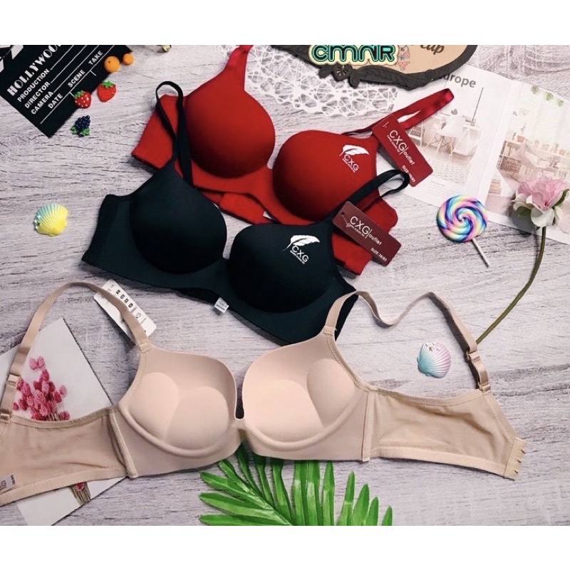 Áo ngực thái lan ko gọng mút kép siêu nâng ngực 651 mút kép nâng ngực 3cm