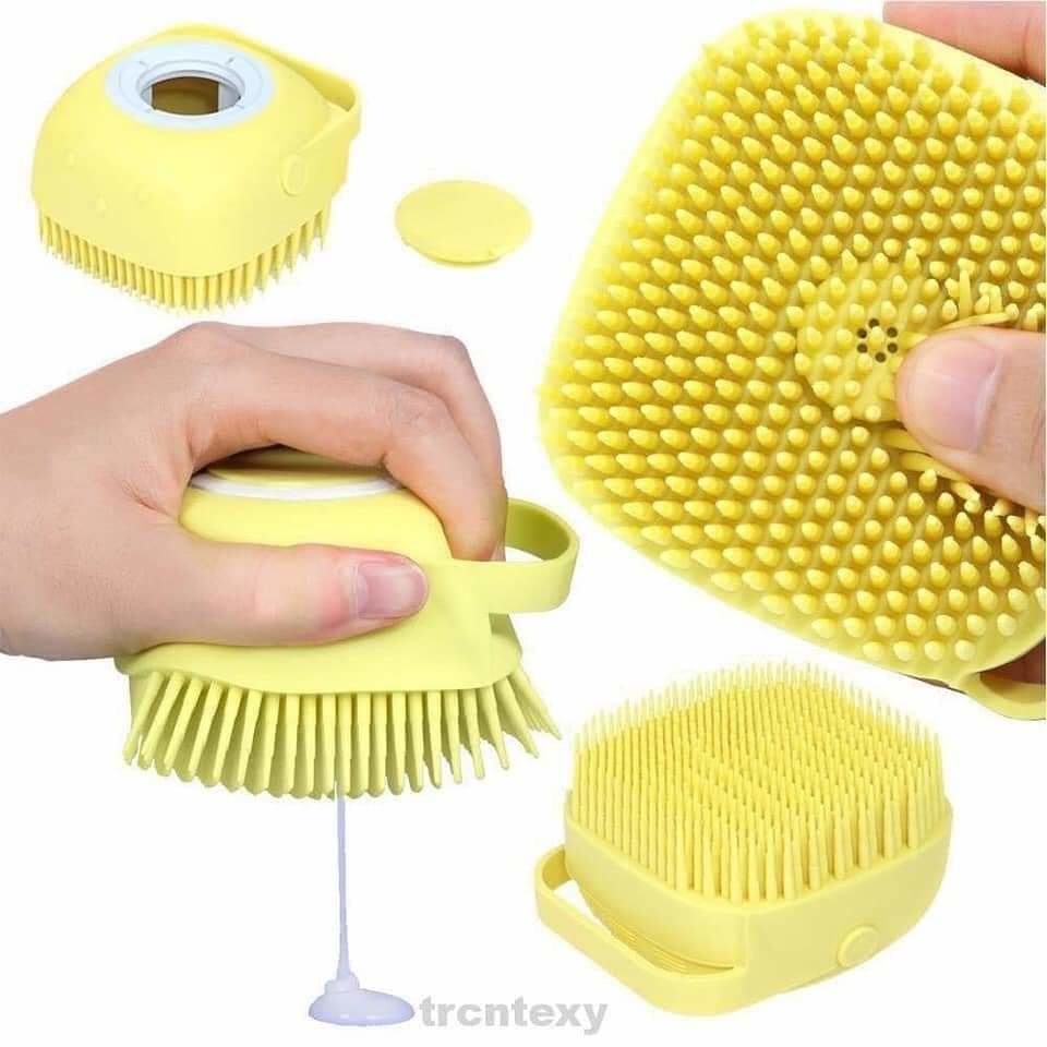 Bông tắm gội tạo bọt sillicon gai có ngăn chứa xà phòng Store4girls