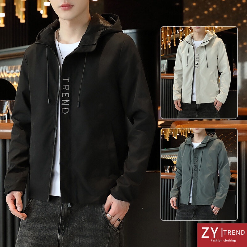 Áo khoác gió thể thao dài tay có mũ trùm size lớn m-5xl cho nam