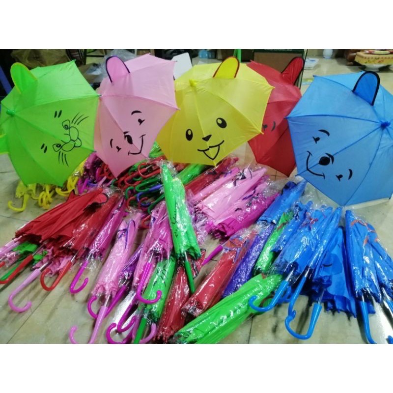 Ô Dù Hình Tai Mèo Họa Tiết Đáng Yêu Cho Bé - Ô Múa Tai Mèo