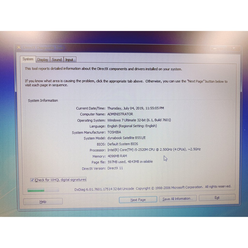 Laptop Toshiba B551 15.6 inch - Core i5 2520M Ram 4G | BigBuy360 - bigbuy360.vn