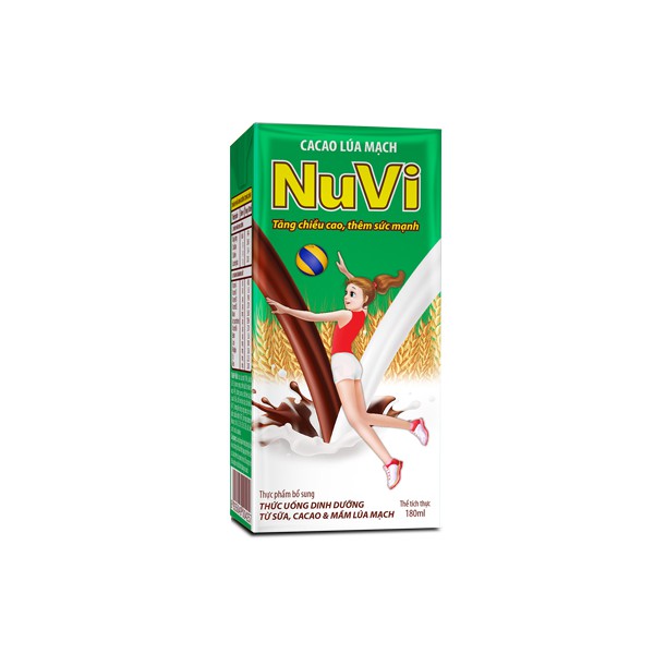 Sữa Nuti cacao lúa mạch loại 180ml