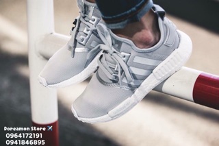 [CÓ SẴN] Adidas NMD R1 Solid Grey (xám trắng)