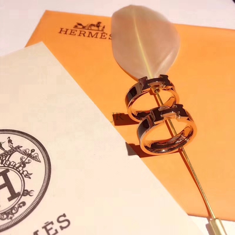 Replica BLACK CERAMIC LOGO CẮT VÀNG RING