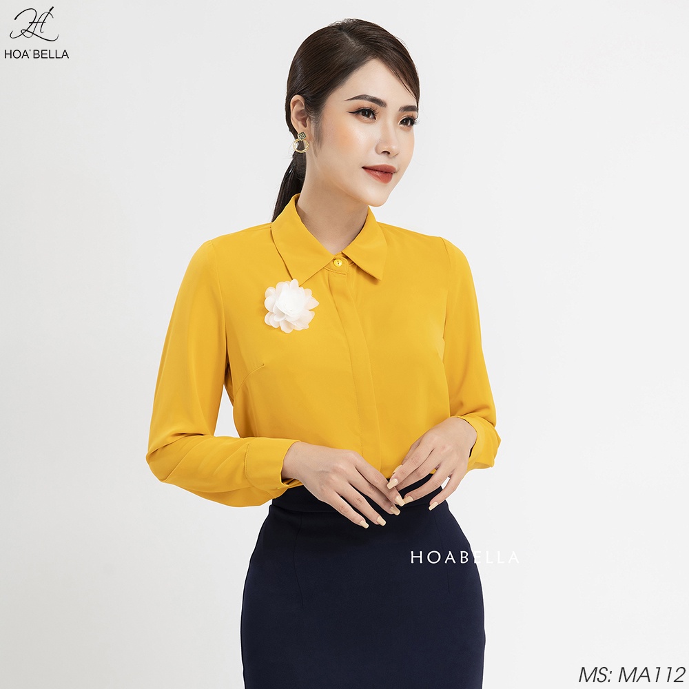 [Mã LT50 giảm 50k đơn 250k] Áo Sơ Mi Nữ HOABELLA Công Sở Cổ Đức 5 Màu (MA112)