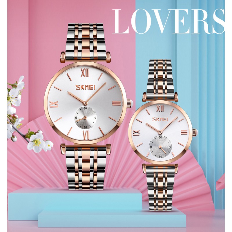 Đồng Hồ SKMEI 9198 Chuyển Động Thạch Anh Với Dây Đeo Từ Inox Thời Trang Sang Trọng Dành Cho Cặp Đôi | BigBuy360 - bigbuy360.vn