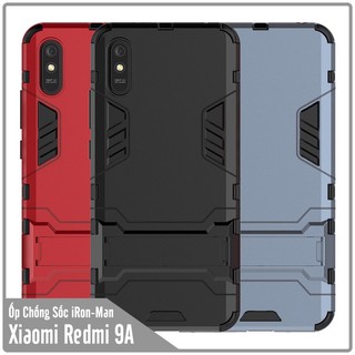 Ốp lưng cho Xiaomi Redmi 9A iRON - MAN Nhựa PC cứng viền dẻo chống sốc