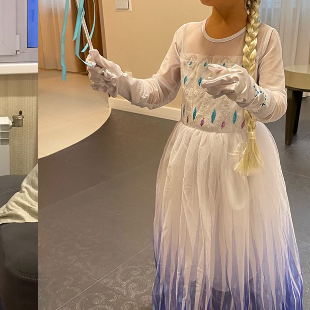 Đầm Hóa Trang Công Chúa Elsa Trong Phim Frozen 2 2022 Thời Trang Cho Bé Gái LBE44