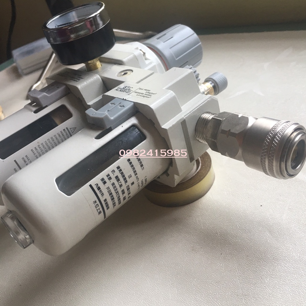 Bộ lọc đôi  AC3010  vỏ nhôm ren 3/8 inch ~ 17mm hãng STC đẹp