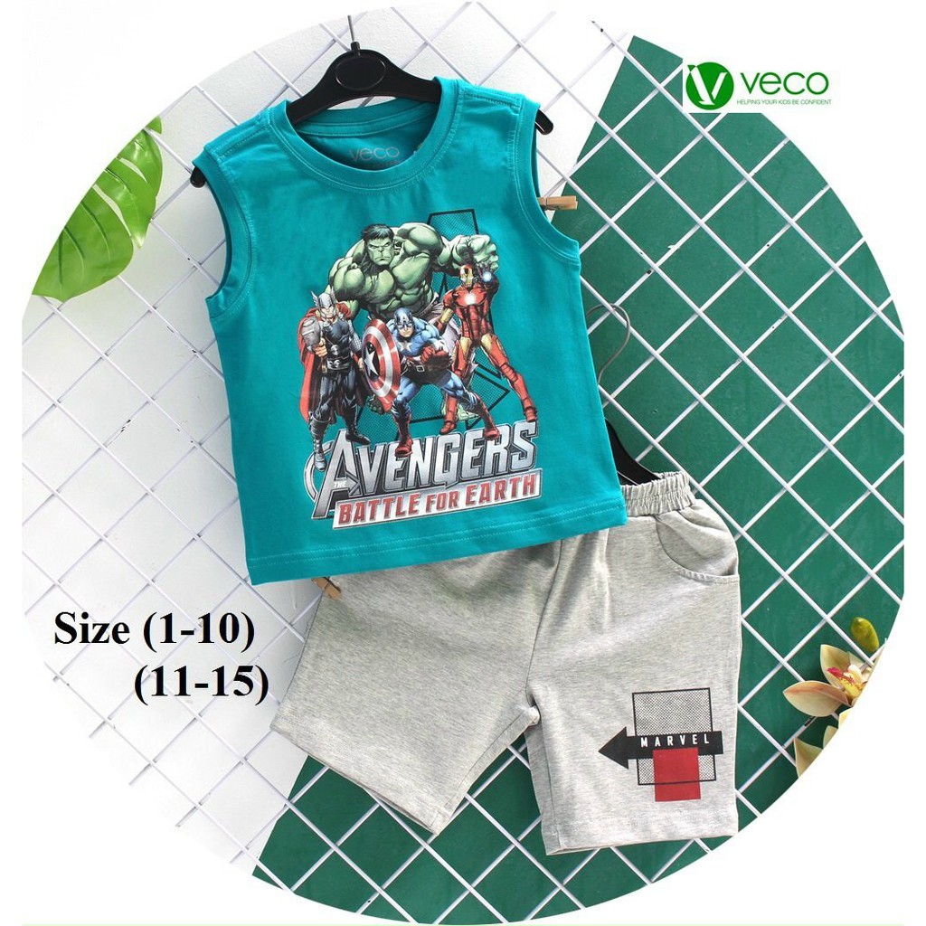 VECO Bộ bé trai Siêu anh hùng Avenger VECO 10-30kg
