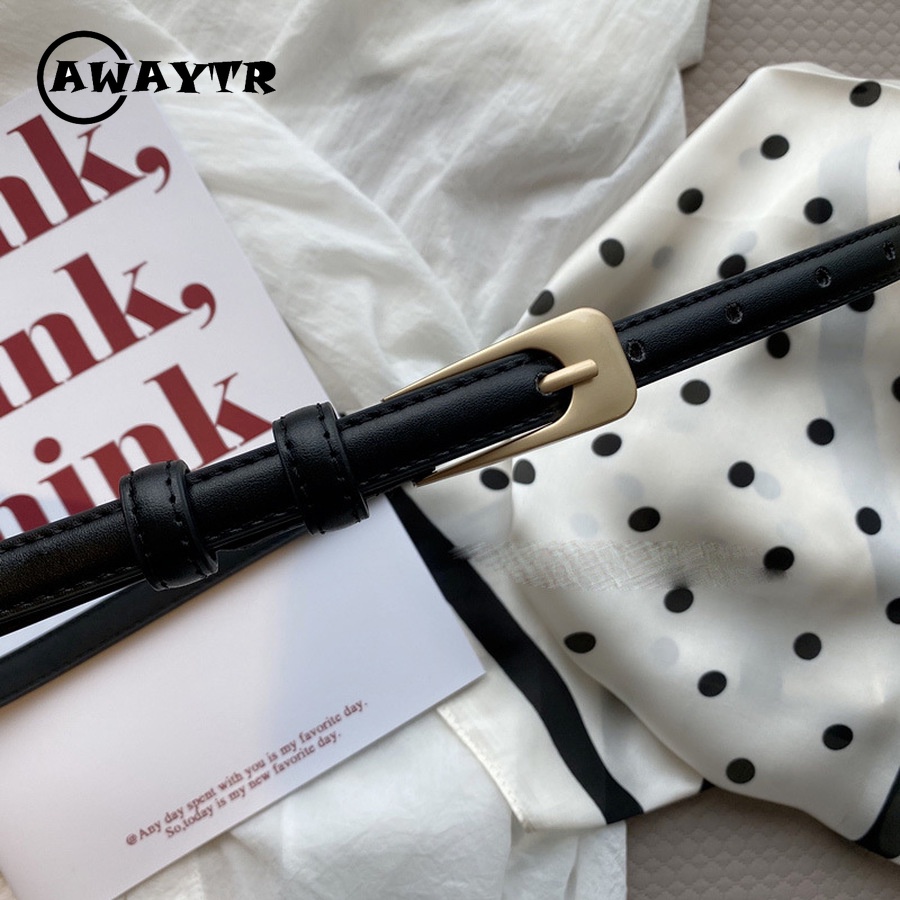 Thắt Lưng Da Pu Bản Nhỏ Thời Trang Hàn Quốc Cho Nữ