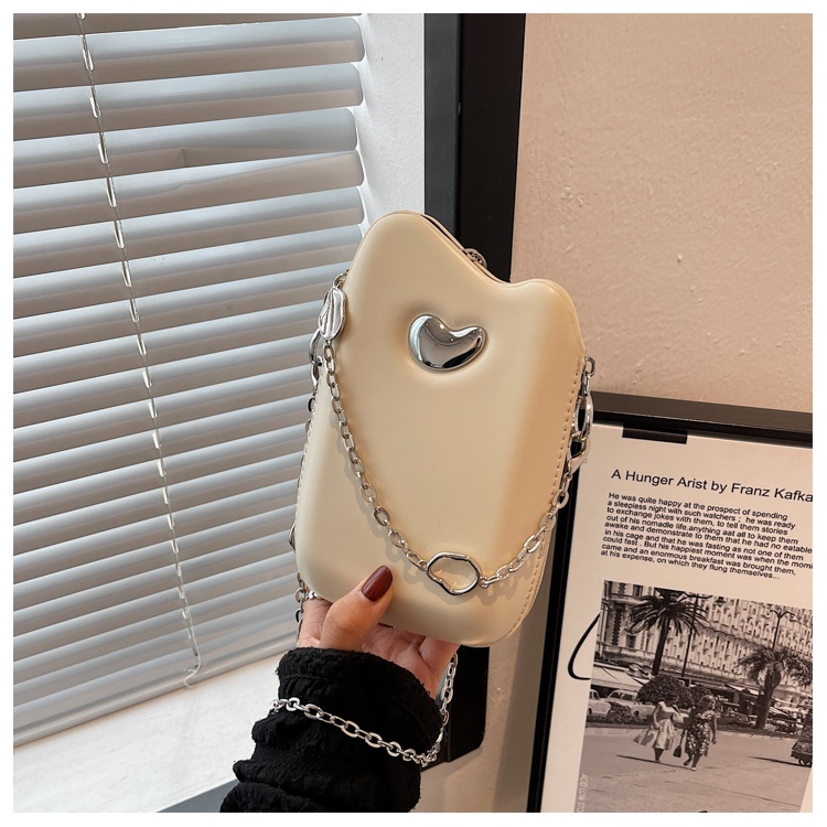 Túi Đeo Vai Mini Phối Dây Xích Thiết Kế Đơn Giản Cá Tính