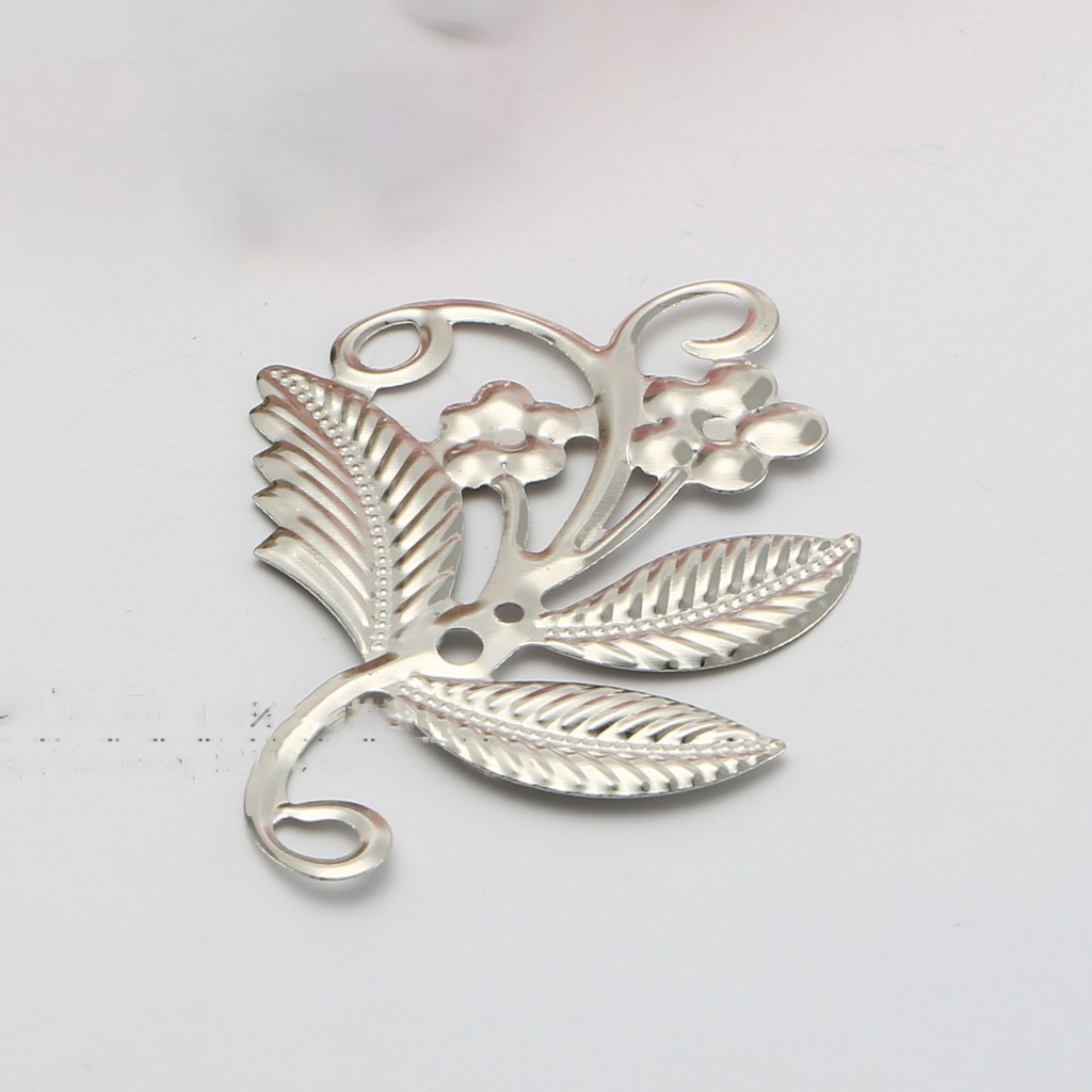 [Nguyên liệu làm trâm] 5 miếng phiến làm trâm hoa lá 38*52mm
