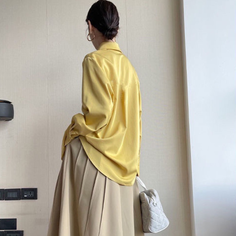 Áo Sơ Mi Mỏng Tay Dài Cổ Cao Thời Trang Hàn Quốc 19005