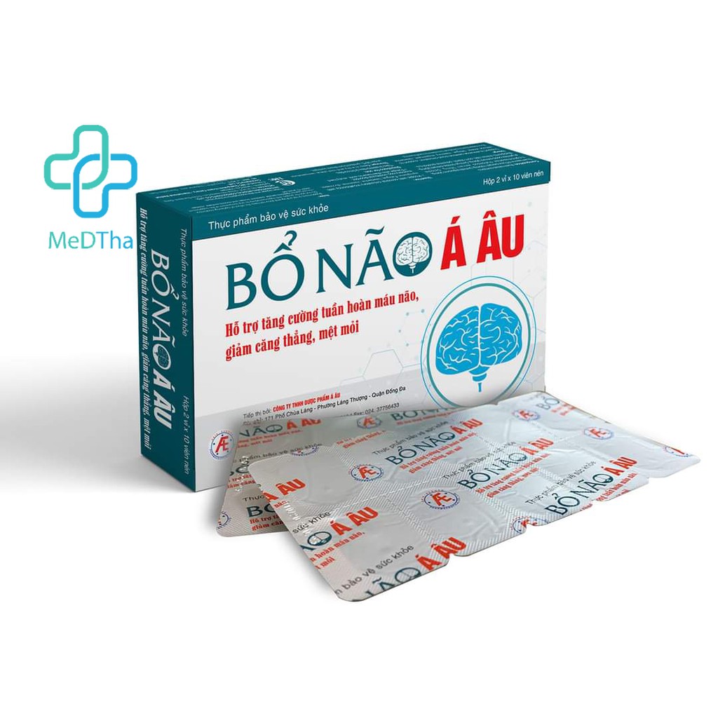 Bổ Não Á Âu - Tăng Cường Tuần Hoàn Máu Não, Giảm Căng Thẳng, Đau Đầu, Mệt Mỏi, Mất Ngủ [Chính Hãng]