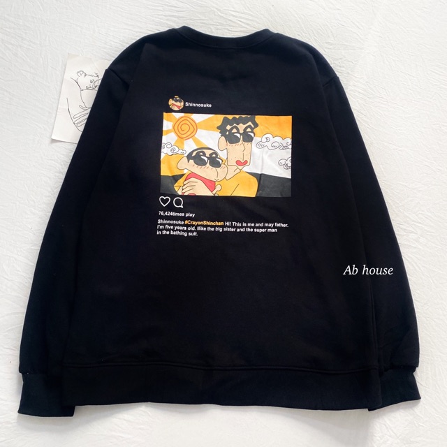 Áo Nỉ Sweater Shin Dáng Rộng Unisex ( Ảnh Thật) | BigBuy360 - bigbuy360.vn