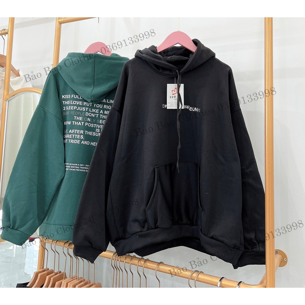 Áo Hoodie Nỉ Nam Nữ  Form Rộng Mũ Rộng Chữ Ngược Vải Dày Mịn Thoáng Mát Thiết Kế Thời Trang Kiểu Dáng Năng Động