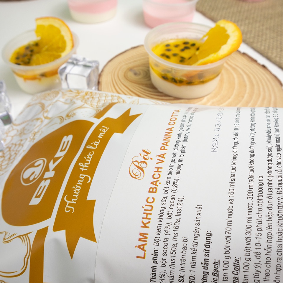 BỘT LÀM PANNA COTTA VÀ CHÈ KHÚC BẠCH GÓI 500GR GIÁ RẺ NHẤT THỊ TRƯỜNG