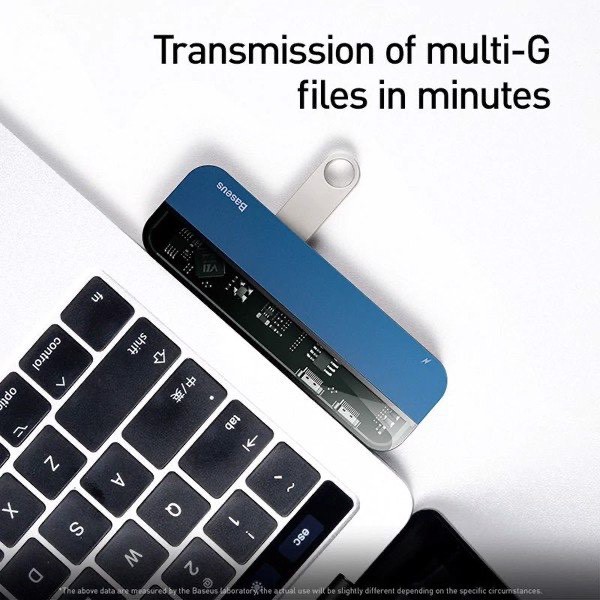 Hub đa năng Baseus Transparent Series 5 in 1 dùng cho Macbook/iPad Pro
