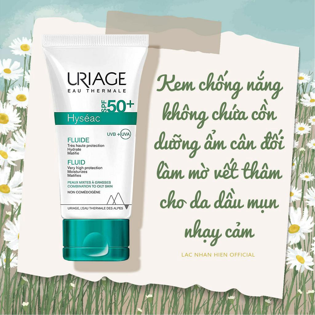 KEM CHỐNG NẮNG URIAGE HYSEAC FLUID SPF50+ CHO DA DẦU MỤN NHẠY CẢM