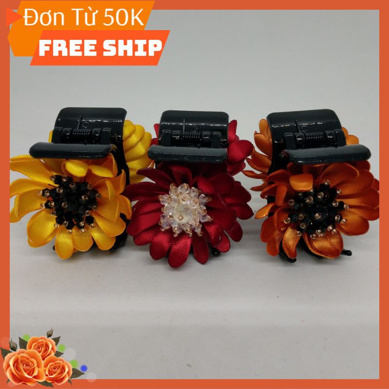 [ Hàng Thiết Kế ] Kẹp tóc hoa cúc handmade cao cấp