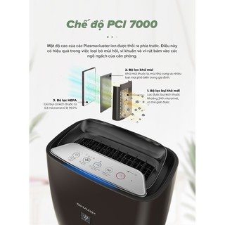 Máy lọc không khí Sharp FP-J50V-H (Hàng chính hãng, Nhập khẩu Thái Lan, Diện tích 40m², Bảo hành toàn quốc)