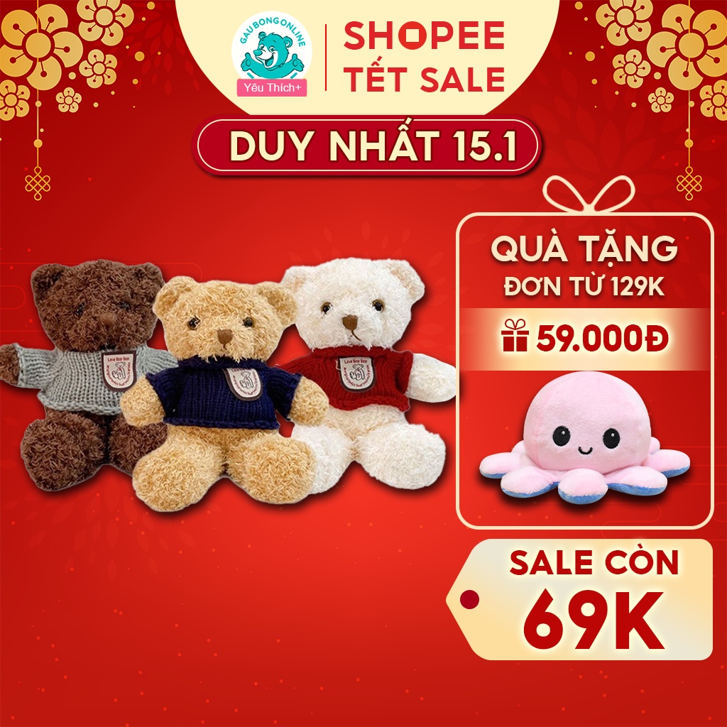 Gấu Bông Teddy Head Tales Mini Dễ Thương Cao Cấp Gấu Bông Online