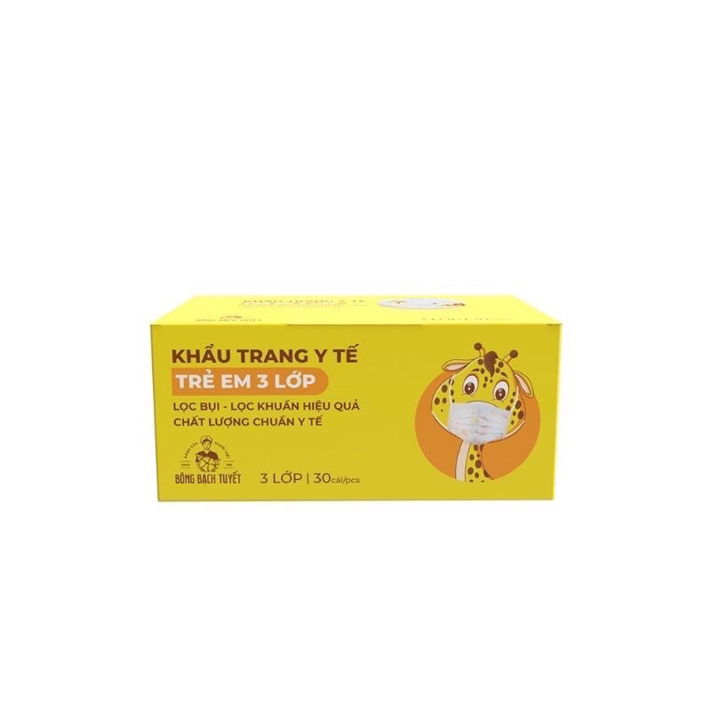 Khẩu trang y tế trẻ em Bạch Tuyết hộp 30 cái
