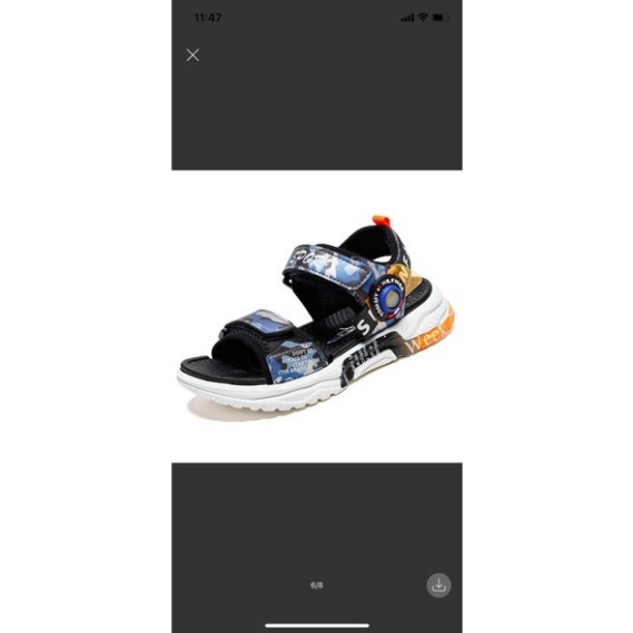 ❤️ Rẻ VÔ ĐỊCH ❤️Dép Sandal Bé Trai  Dáng Sport Quai Mềm mÀU RẰN RI