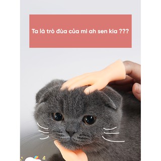 Đồ chơi bàn tay mini đeo ngón tay massage chơi đùa cùng chó mèo cưng