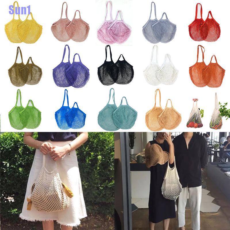 Túi lưới cotton đựng rau củ quả có thể tái sử dụng