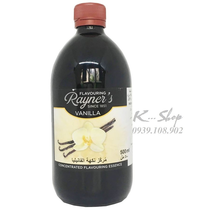 Hương vani Rayner's dạng nước 500 ml / vani Rayners / vanilla Rayner