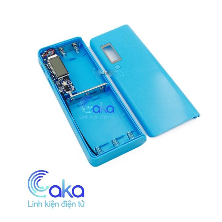 Box sạc pin dự phòng 7 Cell Pin 18650 tích hợp tăng áp 9V 12V không bao gồm pin