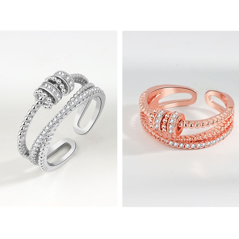 Nhẫn Đính Hạt Xoay Chống Căng Thẳng Dành Cho Nam Nữ